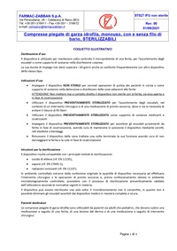 Foglietto illustativo Compresse piegate di garza idrofila, con e senza filo di bario, sterilizzabili