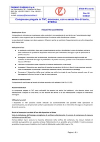 Foglietto illustrativo Compresse piegate in TNT, con e senza filo di bario, sterili