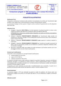 Foglietto illustrativo Compresse piegate in TNT, con e senza filo di bario, sterilizzabili