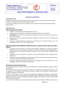 Foglietto illustrativo Garza idrofila tagliata in compresse stese