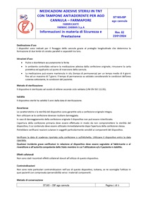 Informazioni Sicurezza e Prestazione Medicazioni adesive sterili in TNT con tampone antiaderente per ago cannula – Farmapore_page-0001