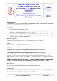 Informazioni Sicurezza e Prestazione Medicazioni adesive sterili trasparenti in PU con tampone antiaderente per ago cannula – Farmapore_page-0001